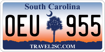 SC license plate OEU955