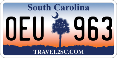 SC license plate OEU963