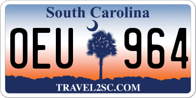 SC license plate OEU964