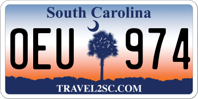 SC license plate OEU974