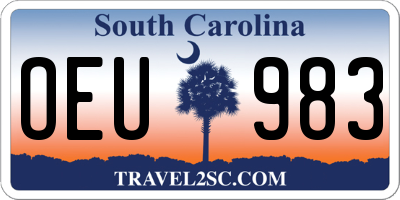 SC license plate OEU983