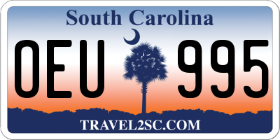 SC license plate OEU995