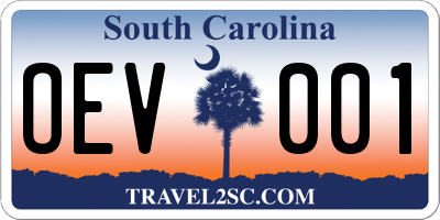 SC license plate OEV001