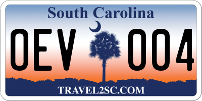 SC license plate OEV004