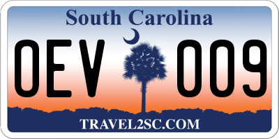 SC license plate OEV009