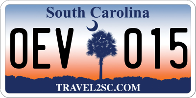 SC license plate OEV015
