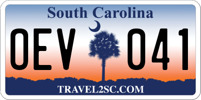 SC license plate OEV041