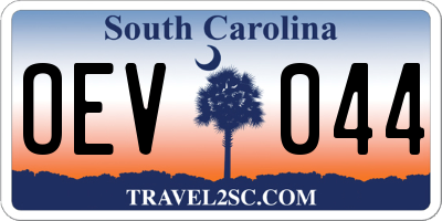 SC license plate OEV044