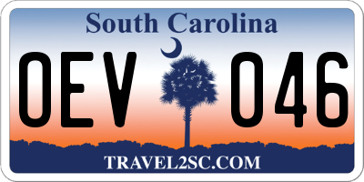 SC license plate OEV046
