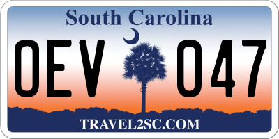 SC license plate OEV047