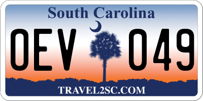 SC license plate OEV049