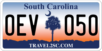 SC license plate OEV050
