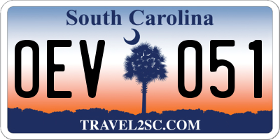 SC license plate OEV051