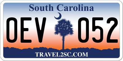 SC license plate OEV052