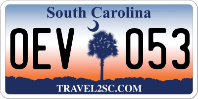 SC license plate OEV053