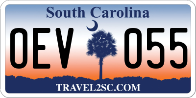 SC license plate OEV055