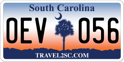 SC license plate OEV056