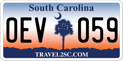 SC license plate OEV059