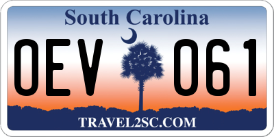 SC license plate OEV061