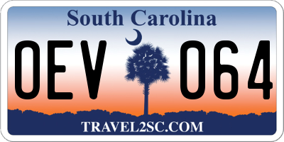 SC license plate OEV064