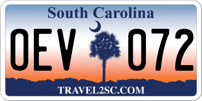 SC license plate OEV072