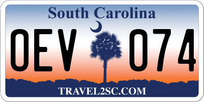 SC license plate OEV074