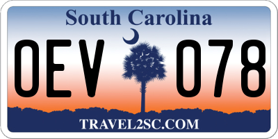 SC license plate OEV078