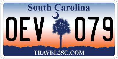 SC license plate OEV079