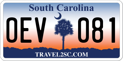 SC license plate OEV081