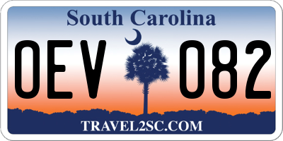SC license plate OEV082