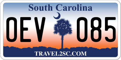 SC license plate OEV085