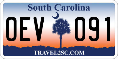 SC license plate OEV091
