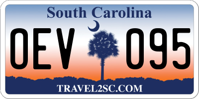 SC license plate OEV095