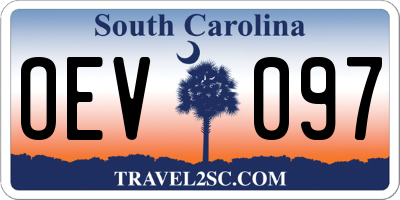 SC license plate OEV097