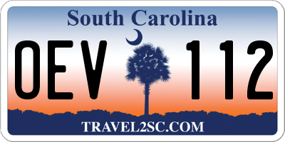 SC license plate OEV112