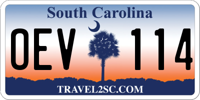 SC license plate OEV114