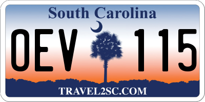 SC license plate OEV115