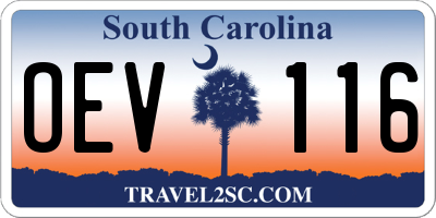 SC license plate OEV116