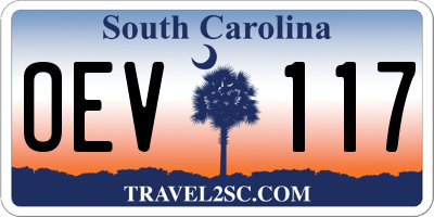SC license plate OEV117