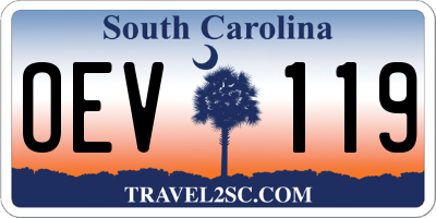 SC license plate OEV119