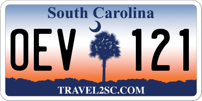 SC license plate OEV121