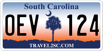 SC license plate OEV124