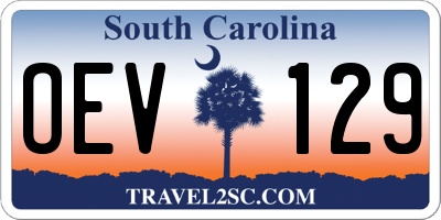 SC license plate OEV129