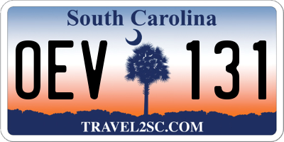SC license plate OEV131