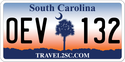 SC license plate OEV132