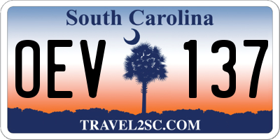 SC license plate OEV137