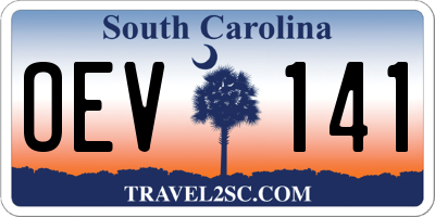 SC license plate OEV141