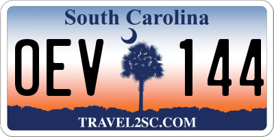 SC license plate OEV144