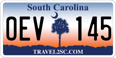 SC license plate OEV145