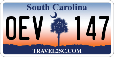 SC license plate OEV147